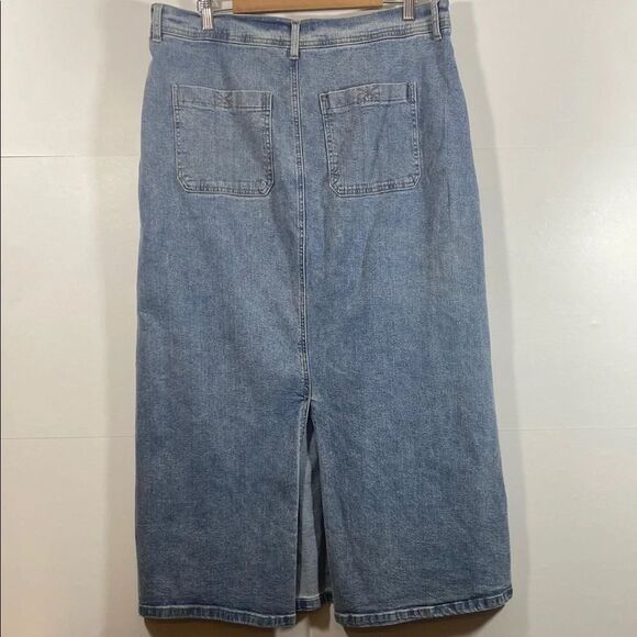 one 5 one Blue Stretch Denim Maxi Skirt - Picture 4 of 6